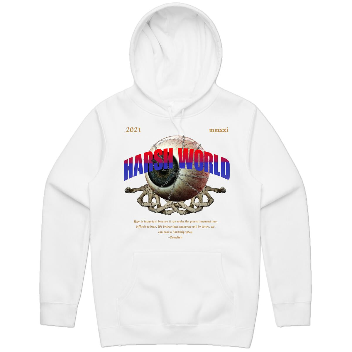 Harsh World Hoodie (White)/ MD2