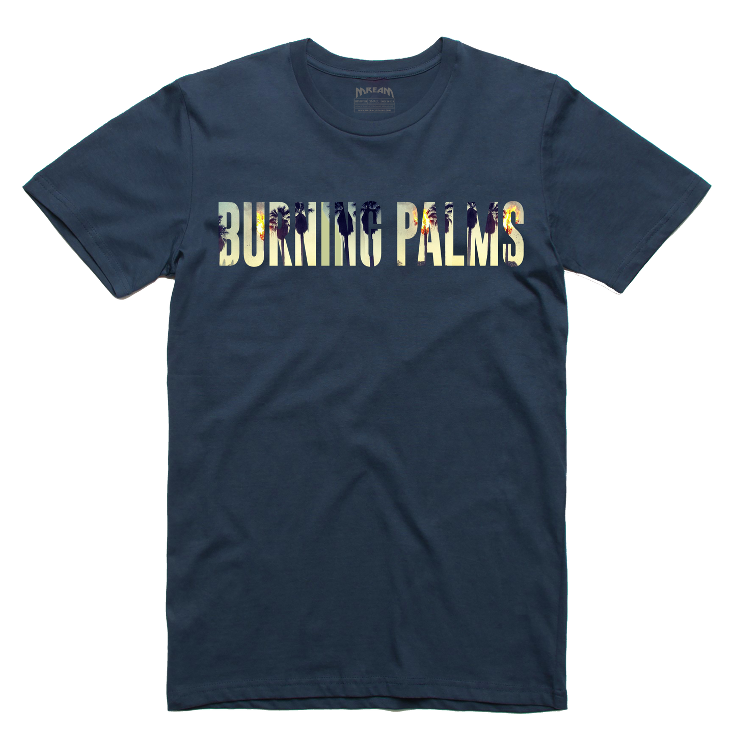 Burning Palms Tee (Navy) /D7