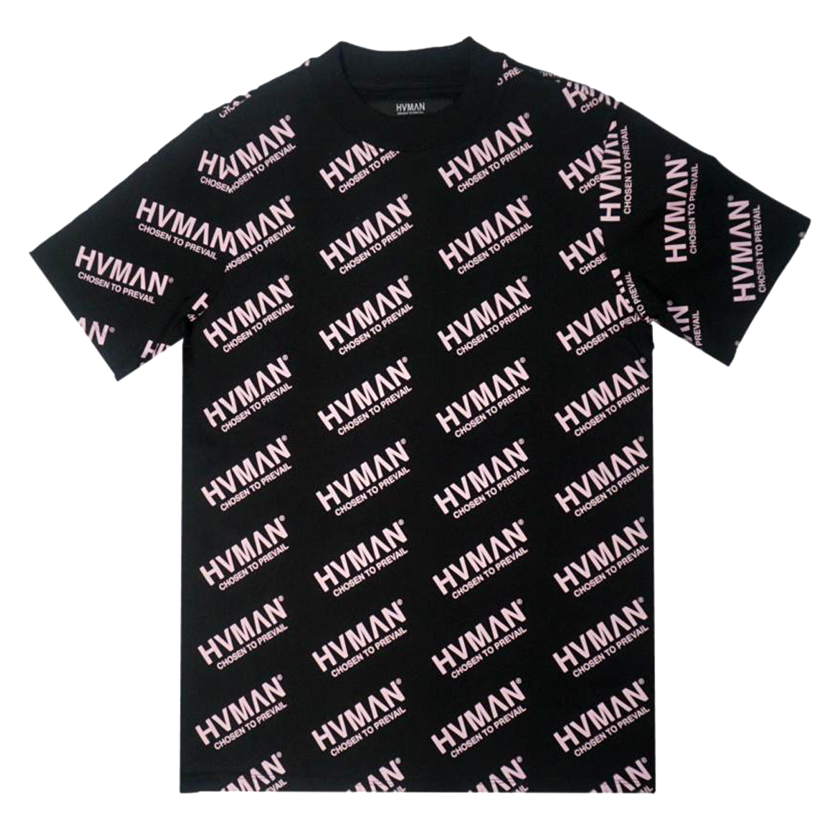 Novelty Repeat Tee (Black/Dusty Pink) /D10