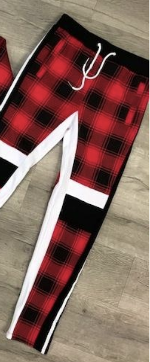 Halo Plaid Trackpants (Red)MD1